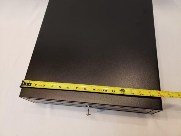 APG Standard- Duty 16” Electronic Point of Sale Cash Drawer | Vasario Series VB320-BL1616 | Printer Compatible | Plastic Till with 5 Bill/ 5 Coin Compartments | Black - Image 13
