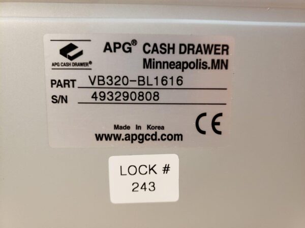APG Standard- Duty 16” Electronic Point of Sale Cash Drawer | Vasario Series VB320-BL1616 | Printer Compatible | Plastic Till with 5 Bill/ 5 Coin Compartments | Black - Image 24