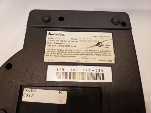 Verifone Quartet Eclipse POS Card Check Terminal Pinpad P100-002-03 - Image 18