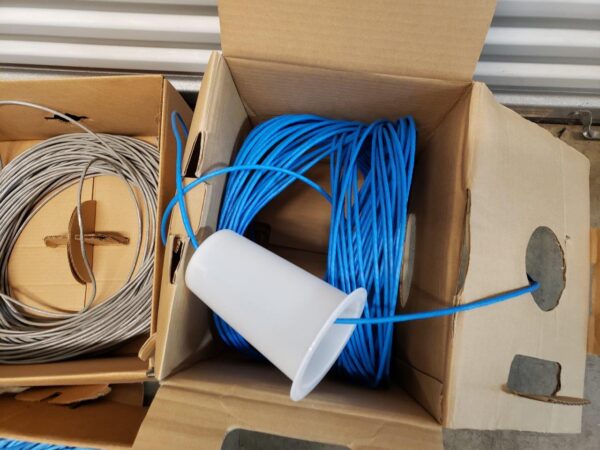 CAT5e cable 7 bundles boxes of various lengths totaling over 3000ft of wiring