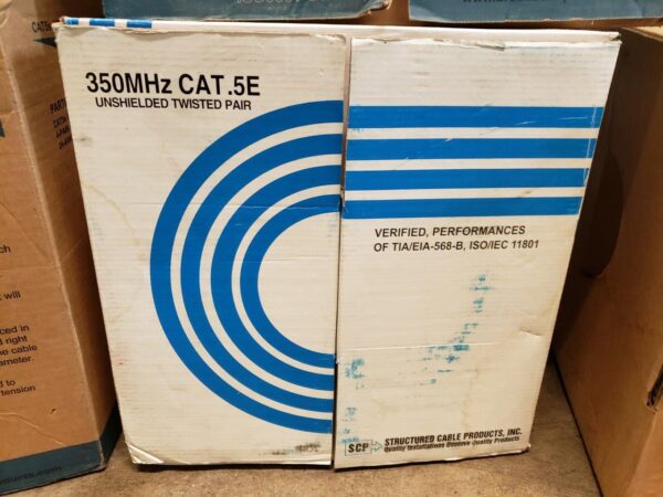 CAT5e cable 7 bundles boxes of various lengths totaling over 3000ft of wiring