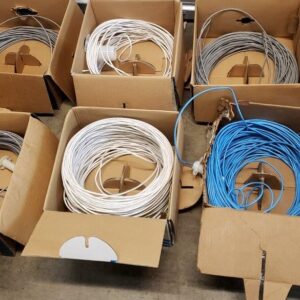 CAT5e cable 7 bundles boxes of various lengths totaling over 3000ft of wiring