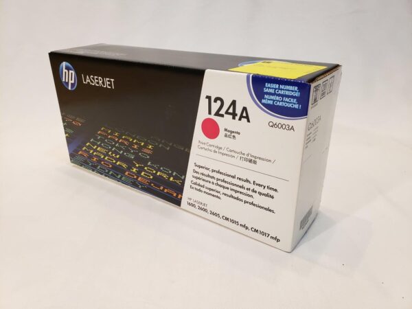 HP 124A Magenta Original LaserJet Toner Cartridge, Q6003A Genuine