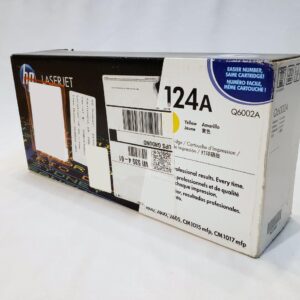 HP 124A Yellow Original LaserJet Toner Cartridge, Q6002A Genuine