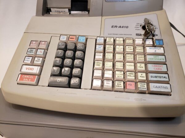 Sharp ER-A410 Electronic Cash Register ECR with Drawer and Display - Image 14