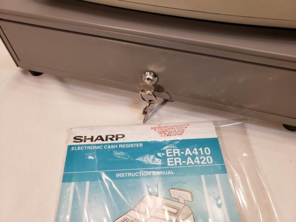 Sharp ER-A410 Electronic Cash Register ECR with Drawer and Display - Image 9