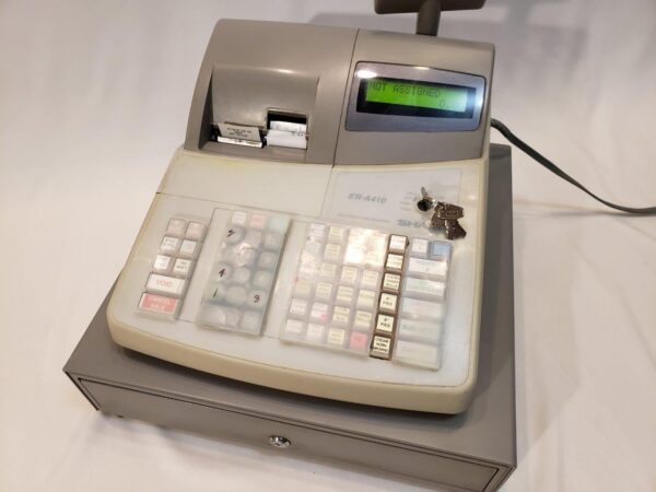 Sharp ER-A410 Electronic Cash Register ECR with Drawer and Display - Image 7