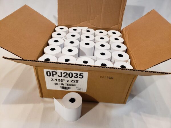 Thermal Cash Register Paper 3 1/8″ (3.125”) x 220′ Thermal Paper (50 Rolls) - Image 3