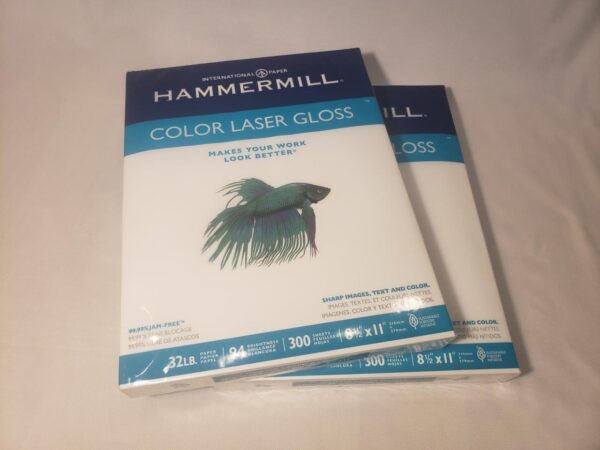 Hammermill Color Laser Gloss Paper, 94 Brightness, 32lb, 8-1/2 x 11, White, 300 Sheets/Pack