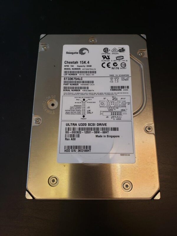 Seagate Cheetah 15K.4 Hard Drive ST336754LC Internal SCSI 15000 RPM 36.7GB