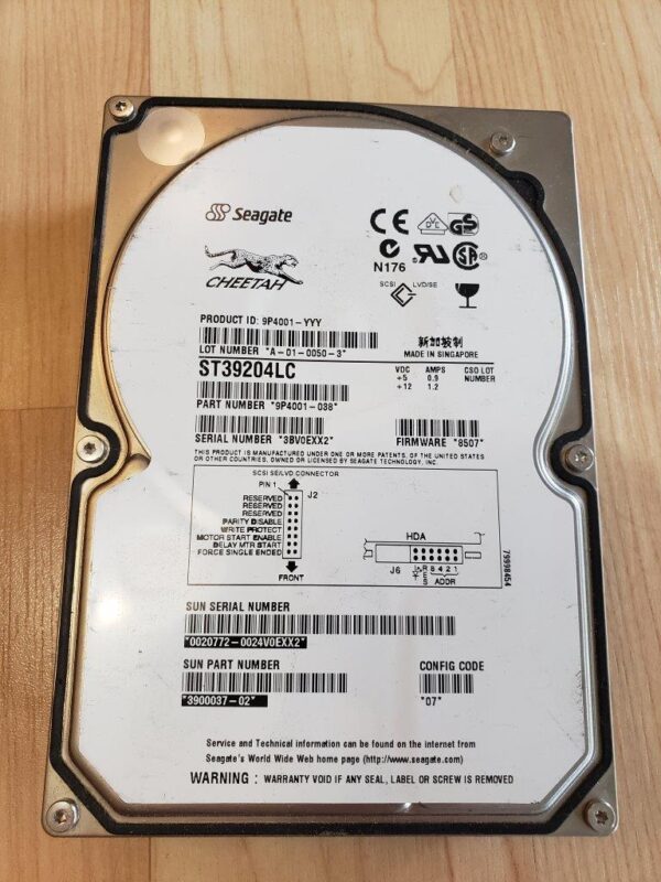 Seagate Cheetah 18XL ST39204LC 9.1GB 10K U160 80pin SCA-2 SCSI Hard Drive
