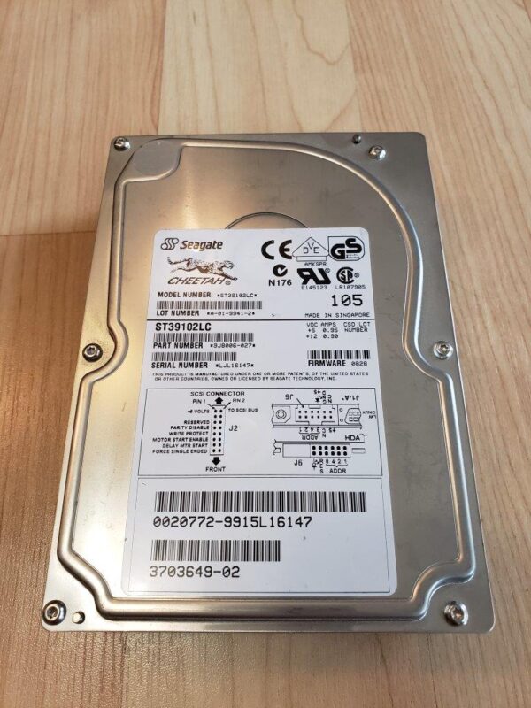 Seagate Cheetah ST39102LC 9.1GB 80 PIN SCSI Hard Drive