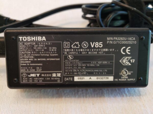 Toshiba ADP-60RH A Laptop AC Adapter Power Supply - Image 5