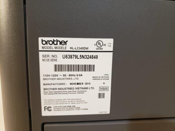 Brother HL-L2340DW Compact Laser Printer, Monochrome, Wireless Connectivity, Two-Sided Printing, Mobile Device Printing. - Image 10