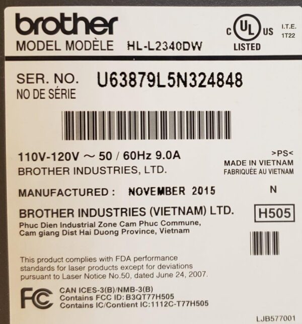 Brother HL-L2340DW Compact Laser Printer, Monochrome, Wireless Connectivity, Two-Sided Printing, Mobile Device Printing. - Image 11