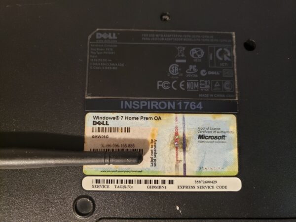 Dell Inspiron 1764 Laptop 17” Screen Notebook P07E001 - Image 18