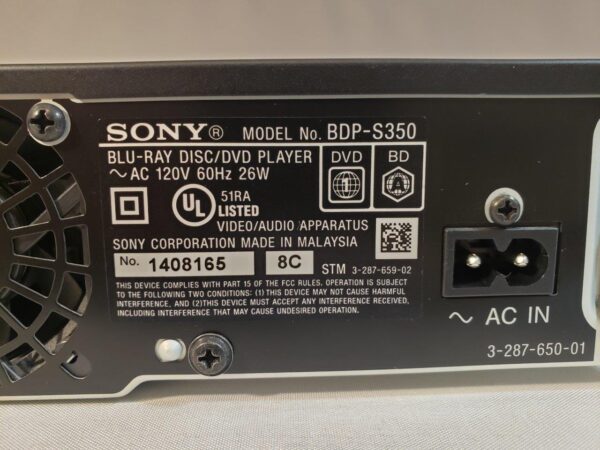 Sony BDP-S350 1080p Blu-Ray Disc Player - Image 9