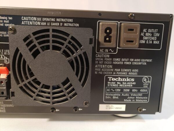 Technics SA-AX540 - AV receiver - 5.1 channel - Image 10