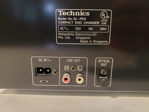 Technics SL-PD5 Stereo MASH CD Player 5-Disc Changer with Digital Output - Image 9