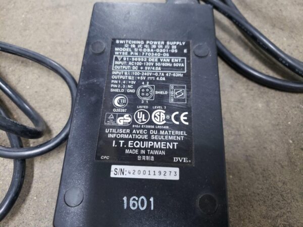 DVE DSA-0301-05 AC Power Adapter 5V 4A Switching Power Supply 4 Pin with Power Cord 770340-05 For Wyse Winterm WT221SE Thin Client - Image 3