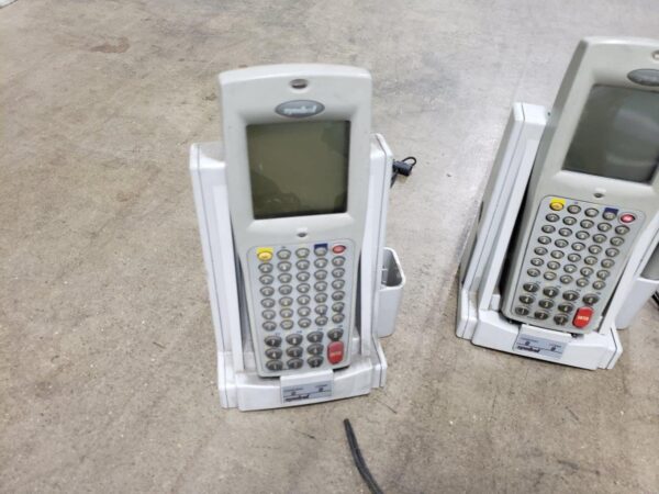 Lot of 4 Symbol PDT-6840 Portable Data Terminal Barcode Scanners + 4x Symbol CBU 3865 59942-01-00 21-32665-02 Single Slot Charger Cradle + 4 Slot Battery Charger Station 20-33569-01 + Symbol SYM04-2 p/n 50-14001-008 Power Supply Adapter - Image 5