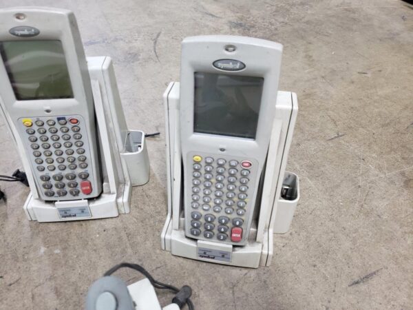 Lot of 4 Symbol PDT-6840 Portable Data Terminal Barcode Scanners + 4x Symbol CBU 3865 59942-01-00 21-32665-02 Single Slot Charger Cradle + 4 Slot Battery Charger Station 20-33569-01 + Symbol SYM04-2 p/n 50-14001-008 Power Supply Adapter - Image 8