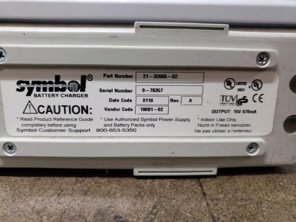 Lot of 4 Symbol PDT-6840 Portable Data Terminal Barcode Scanners + 4x Symbol CBU 3865 59942-01-00 21-32665-02 Single Slot Charger Cradle + 4 Slot Battery Charger Station 20-33569-01 + Symbol SYM04-2 p/n 50-14001-008 Power Supply Adapter - Image 18