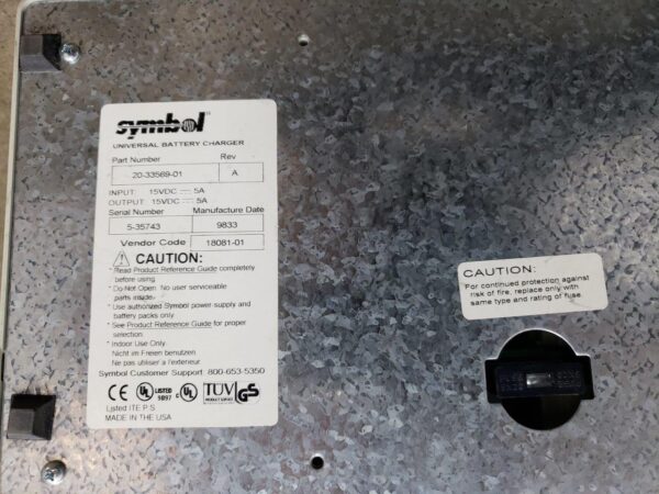 Lot of 4 Symbol PDT-6840 Portable Data Terminal Barcode Scanners + 4x Symbol CBU 3865 59942-01-00 21-32665-02 Single Slot Charger Cradle + 4 Slot Battery Charger Station 20-33569-01 + Symbol SYM04-2 p/n 50-14001-008 Power Supply Adapter - Image 20