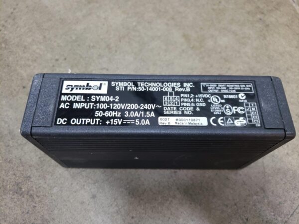Lot of 4 Symbol PDT-6840 Portable Data Terminal Barcode Scanners + 4x Symbol CBU 3865 59942-01-00 21-32665-02 Single Slot Charger Cradle + 4 Slot Battery Charger Station 20-33569-01 + Symbol SYM04-2 p/n 50-14001-008 Power Supply Adapter - Image 23