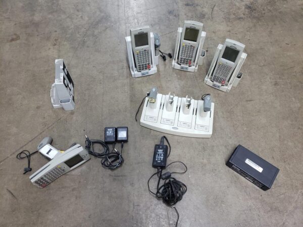Lot of 4 Symbol PDT-6840 Portable Data Terminal Barcode Scanners + 4x Symbol CBU 3865 59942-01-00 21-32665-02 Single Slot Charger Cradle + 4 Slot Battery Charger Station 20-33569-01 + Symbol SYM04-2 p/n 50-14001-008 Power Supply Adapter - Image 26