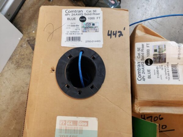 Cat5E cable 6 incomplete boxes total 2448 Ft - Image 3