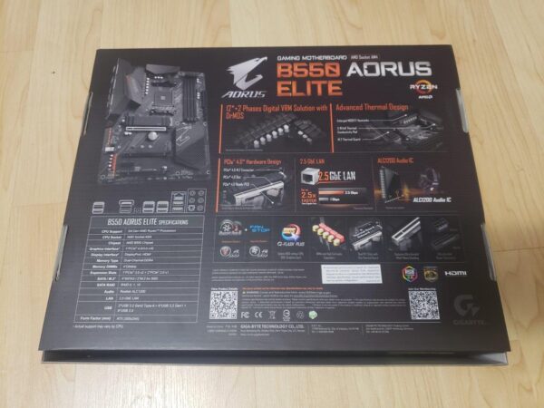 AMD B550 AORUS Motherboard with True 12+2 Phases Digital VRM, Enlarged Surface Heatsinks, PCIe 4.0 x16 Slot, Dual PCIe 4.0/3.0 x4 M.2 with One Thermal Guard, 2.5GbE LAN, RGB FUSION 2.0, Q-Flash Plus - Image 5