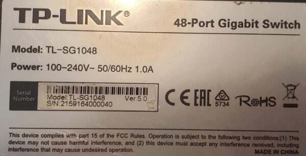 TP-Link 48 Port Gigabit Ethernet Switch TL-SG1048 - Image 6