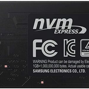 SAMSUNG 980 SSD 1TB M.2 NVMe Interface Internal Solid State Drive with V-NAND Technology for Gaming, Heavy Graphics, Full Power Mode, MZ-V8V1T0B/AM