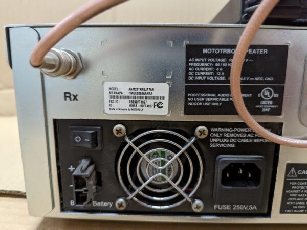 Motorola XPR8300 UHF Repeater, Model AAM27TRR9JA7AN + RFS Radio Frequency Systems Mobile Duplexer TDE7780A + Antena - Image 31