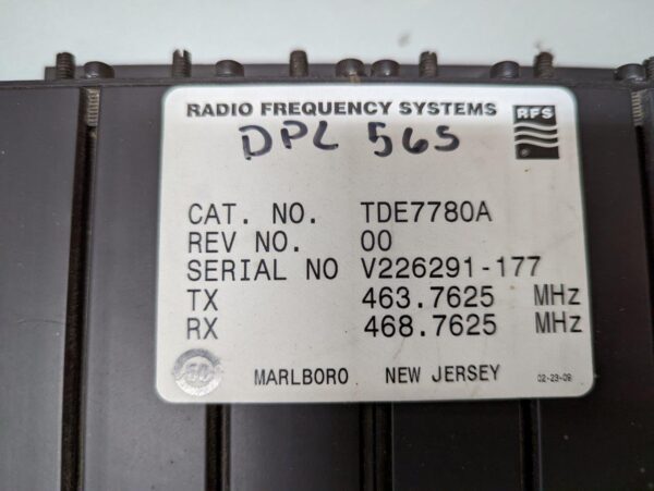 Motorola XPR8300 UHF Repeater, Model AAM27TRR9JA7AN + RFS Radio Frequency Systems Mobile Duplexer TDE7780A + Antena - Image 36