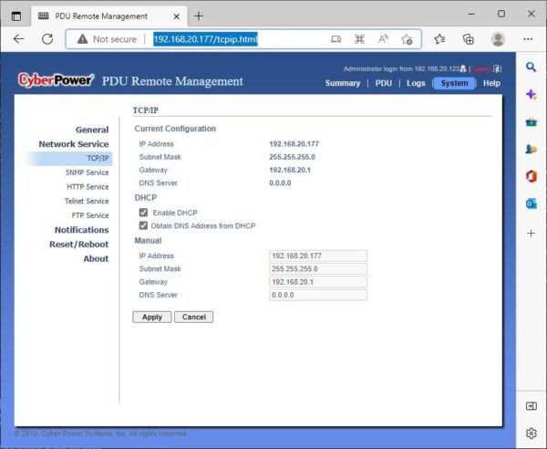 CyberPower Switched PDU Series PDU20SWT8FNET - Image 17
