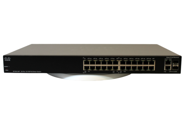 Cisco SF200-24P Smart Switch, 24 10/100 Ports, 12 PoE Ports, 2 Combo Mini-GBIC Ports (SLM224PT-NA) - Image 11
