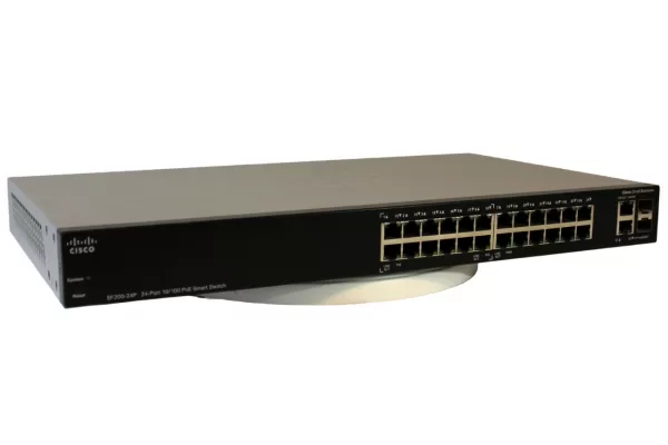 Cisco SF200-24P 24-Port 10/100 Ethernet Smart Switch (12 Ports PoE)