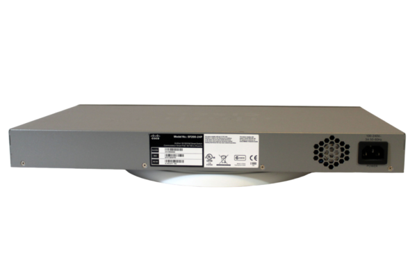 Cisco SF200-24P Smart Switch, 24 10/100 Ports, 12 PoE Ports, 2 Combo Mini-GBIC Ports (SLM224PT-NA) - Image 3
