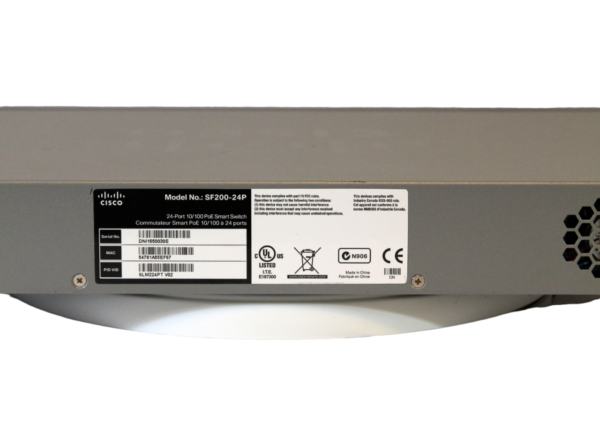 Cisco SF200-24P Smart Switch, 24 10/100 Ports, 12 PoE Ports, 2 Combo Mini-GBIC Ports (SLM224PT-NA) - Image 8