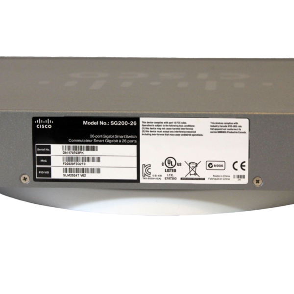 Cisco SG200-26 26-Port Gigabit Smart Switch with Rack Mount Ears | Used, Working - Image 12